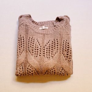 Loose knit blush pink sweater